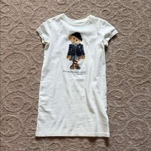 Polo by Ralph Lauren Kids White T-Shirt with Bear Design NWOT